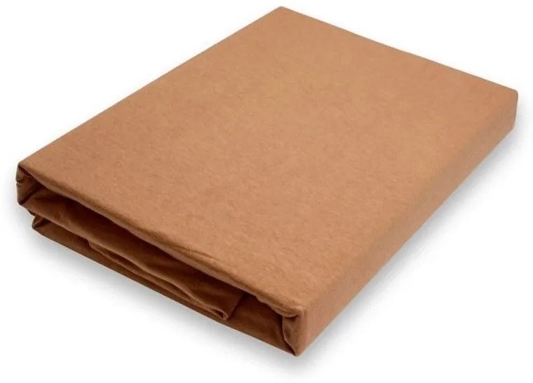 Jersey prestieradlo EXCLUSIVE orieškové 80x200 cm