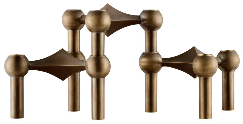 Stoff Nagel Dizajnový svietnik STOFF Nagel Bronzed Brass – set 3 ks