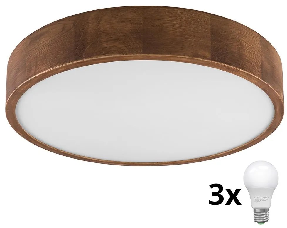 Brilagi - LED Stropné svietidlo CARVALHO 3xE27/60W/230V dub čerešňa pr. 47 cm