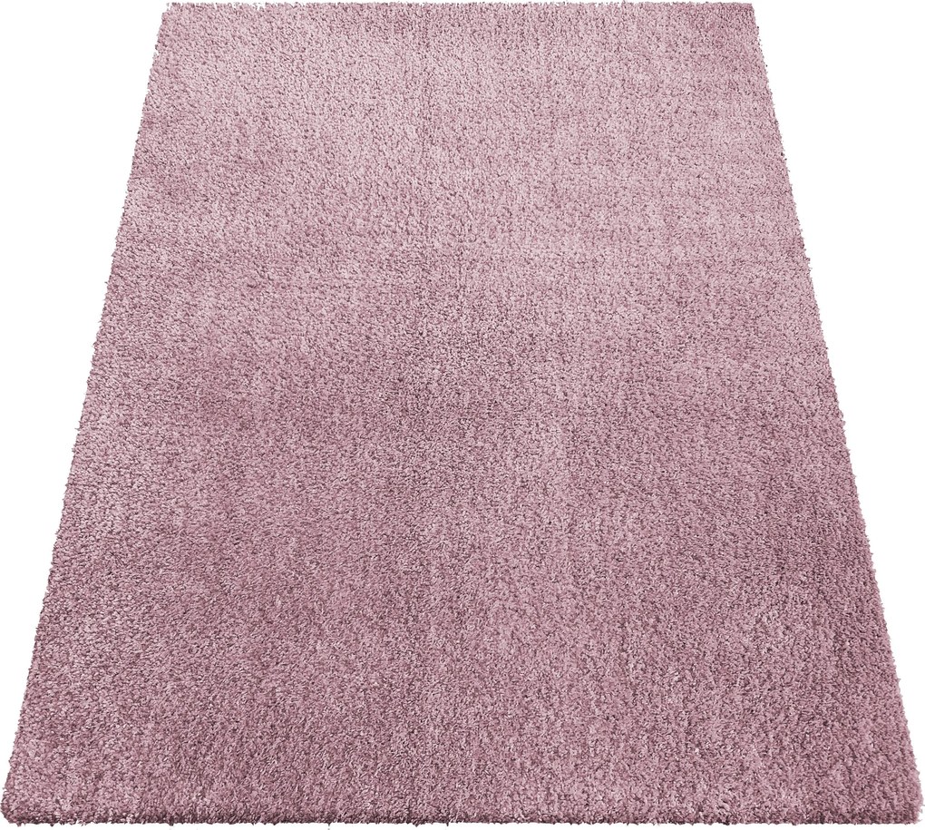 DY Obdĺžnikový ružový shaggy koberec Kamel Rozmer: 120x170 cm