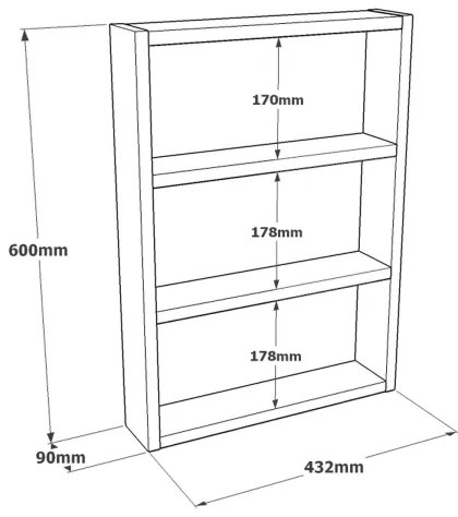 Nástenná polica 60x43,2 cm biela