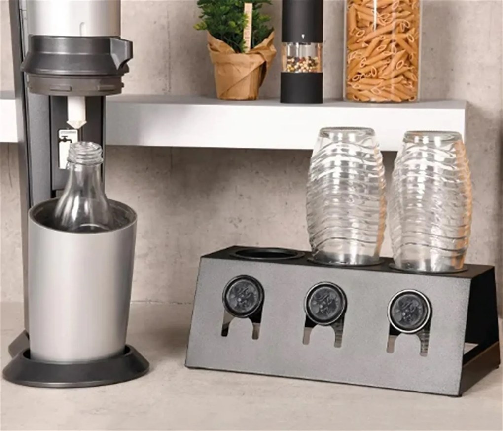 Kesper 2. jakost - Stojan na láhve, odkapávač nerezový - SODASTREAM