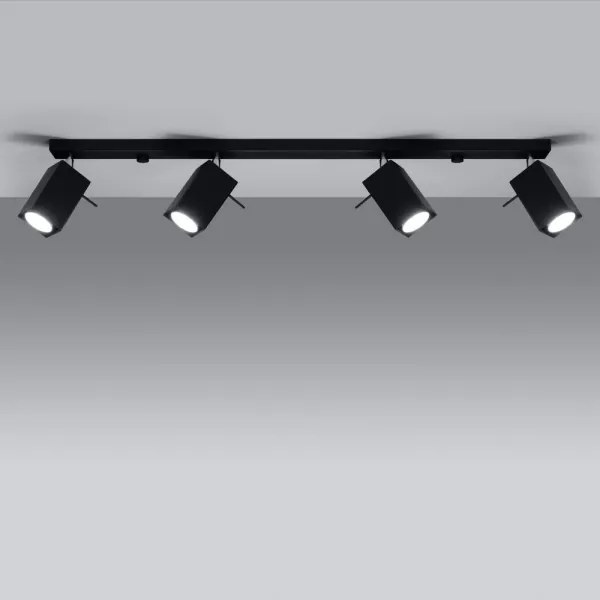 Bodové svietidlo MERIDA 4xGU10/40W/230V čierna