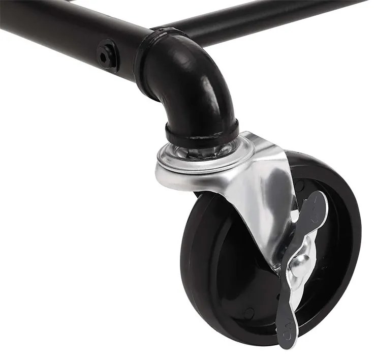 Stojan na oblečenie, čierny