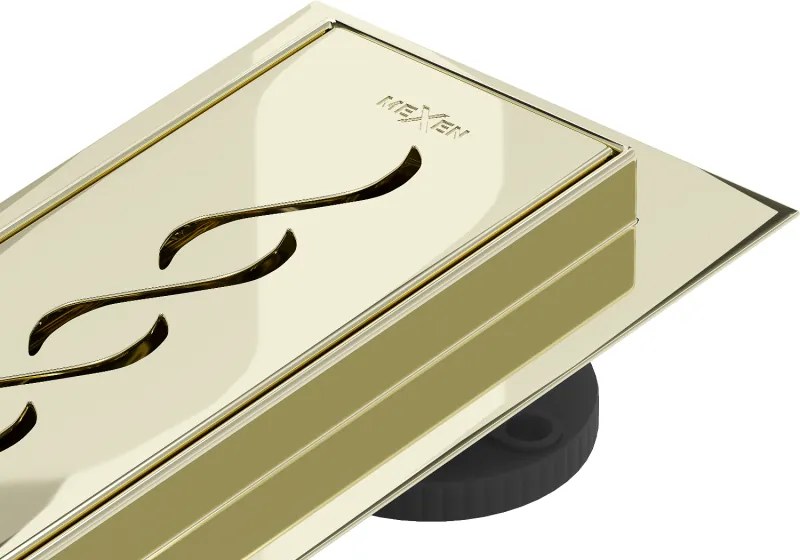 Mexen Flat 360° M18 lineárny otočný odtok 60 cm, zlatý - 1523060-40