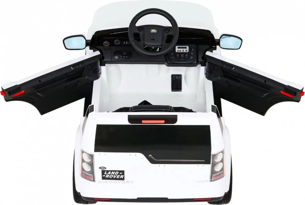 Ramiz Land Rover Discovery Elektrické auto pre deti Biele SUV + diaľkové ovládanie