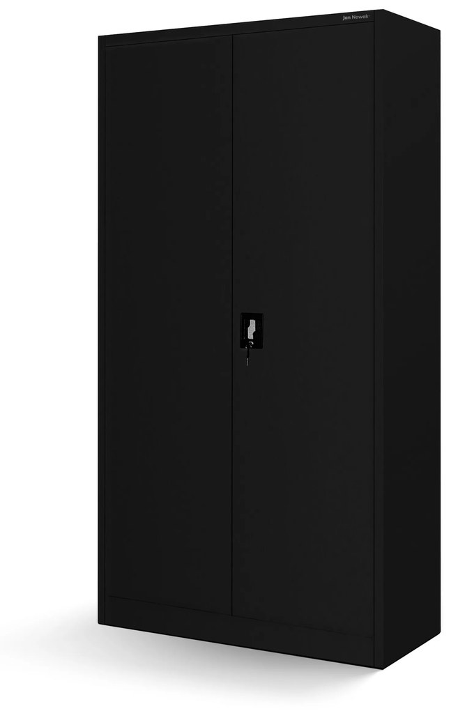 Skriňa do dielne BRUNO, 920 x 1850 x 500 mm, All Black: čierna
