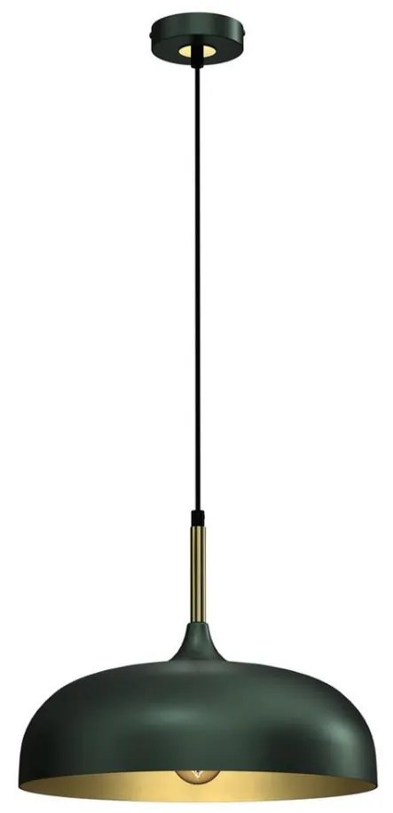 Luster na lanku LINCOLN 1xE27/60W/230V pr. 35 cm zelená
