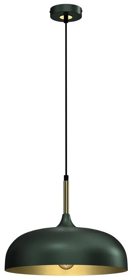 Milagro Luster na lanku LINCOLN 1xE27/60W/230V pr. 35 cm zelená MI1801