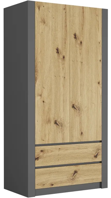 Moderná dvojdverová skriňa MODERN B20 180 x 90 x 55 cm - rôzne farebné prevedenia sonoma
