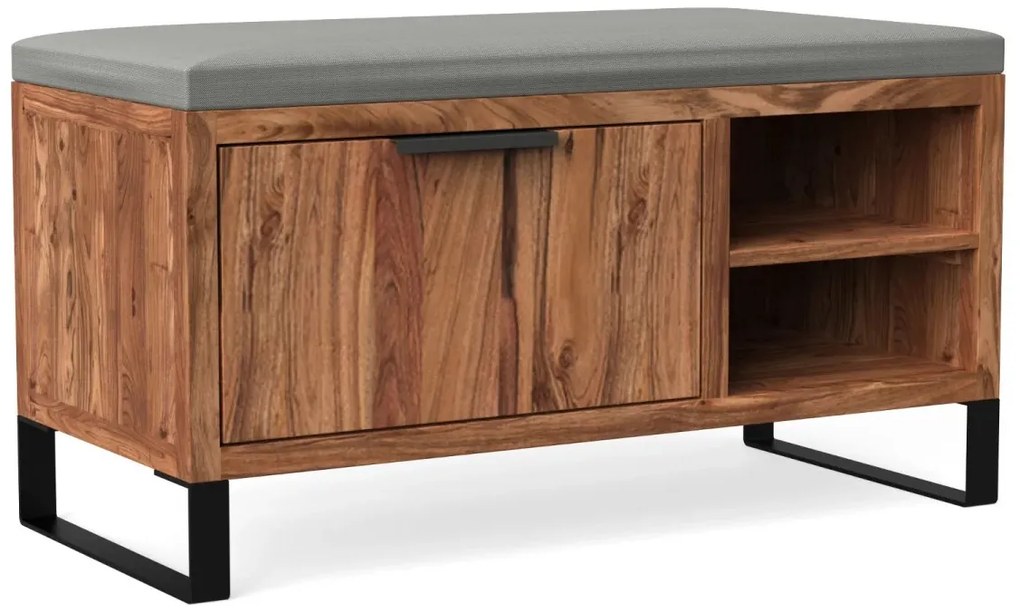 furniture-nabytek.cz - Masívna predsieňová stena Sidora I z akáciového dreva, lakovaná, hnedá