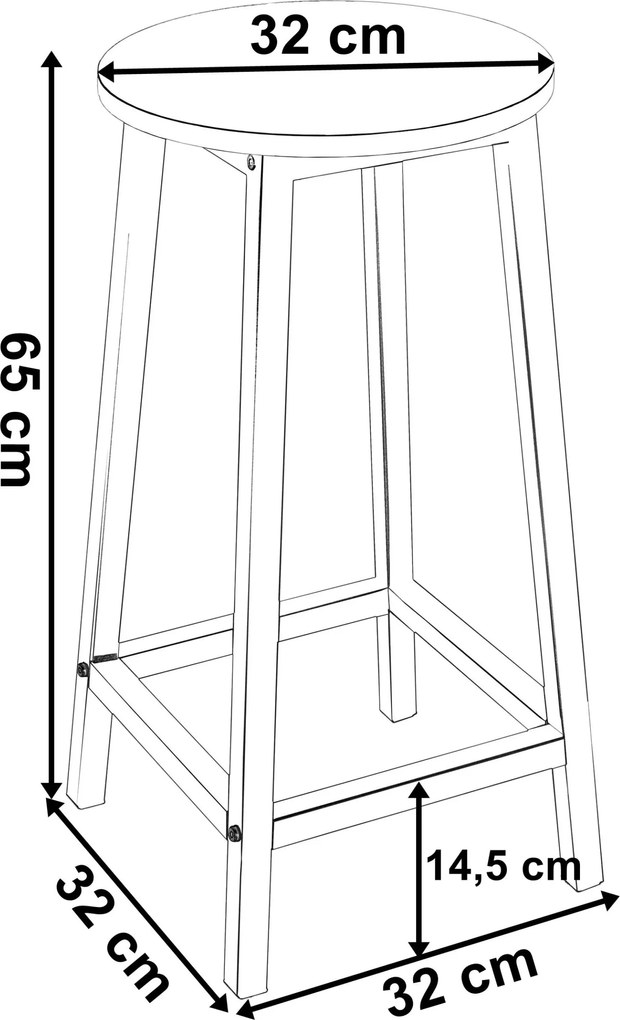 Barová židle Flint bílá/dub přírodní