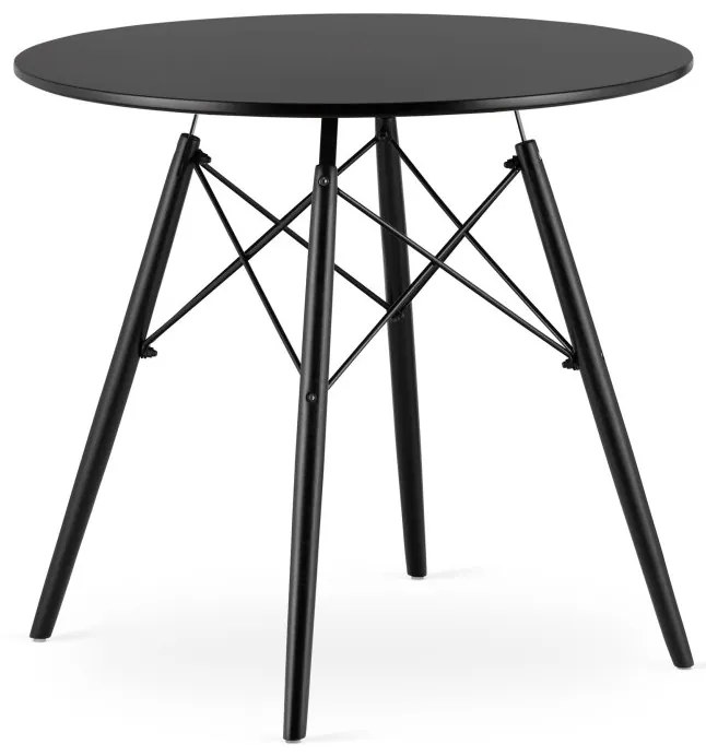 Jedálenský stôl 80 cm čierny