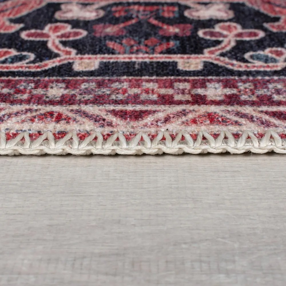 Vínovočervený umývateľný behúň s prímesou recyklovaných vlákien 60x230 cm Windsor – Flair Rugs