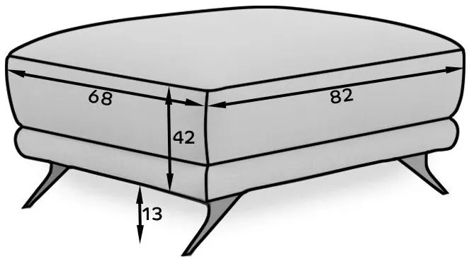 Taburet MEGAN, horčicová (Monolith 48)