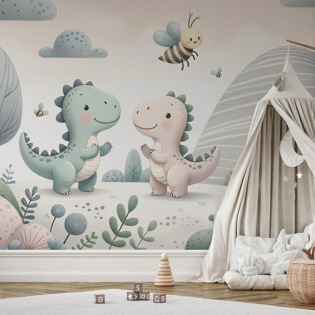 Fototapeta - Šťastní dinosauri (147x102 cm)