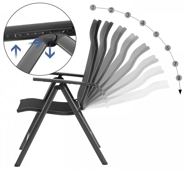Súprava dvoch záhradných stoličiek JULA čierna