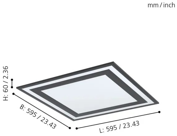 Eglo 99039 - LED Stropné svietidlo SAVATARILA LED/36W/230V