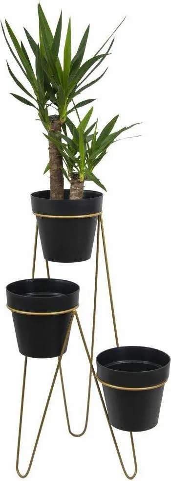 STOJAN NA KVETINÁČ TRIPOD 95X45X24 CM ZLATÁ