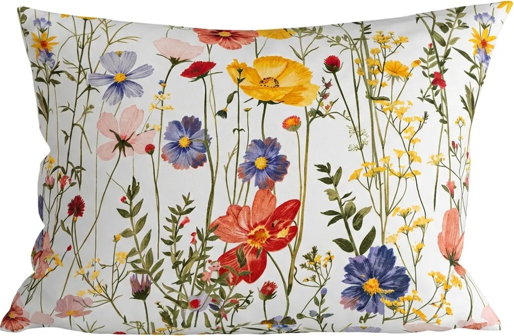 Obliečka na vankúš z mikrovlákna WILDFLOWERS 70x90 cm, farebný