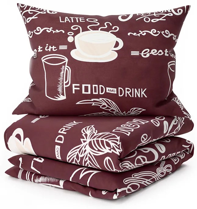 Bavlnené obliečky COFFEE hnedé