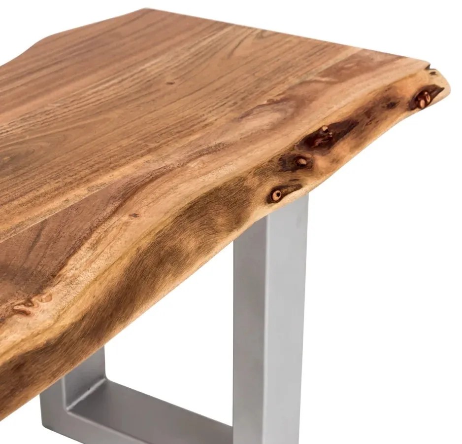 furniture-nabytek.cz - Masivní lavice Bullwer z akáciového dřeva, lakovaná, hnědá – 190×40 cm