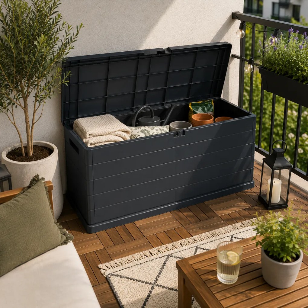 Úložný box OMEGA, 210L, 117x38x56cm, antracitová I.P.A.E-Progarden