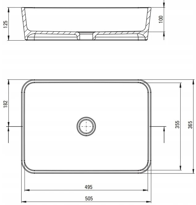 Deante Hiacynt, umývadlo na dosku 51x37 cm, biela, DEA-CDY_6U5S