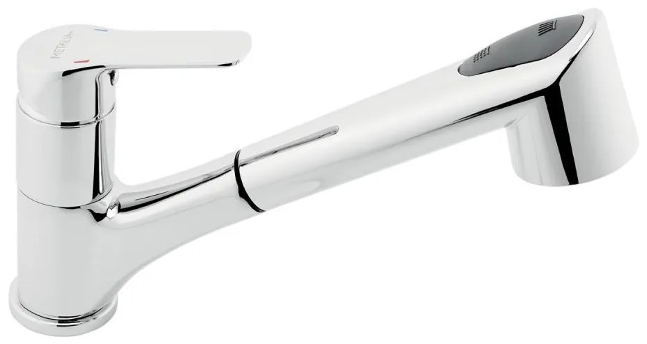 Novaservis - Kuchynská batéria METALIA s vysúvacou sprchou, lesklý chróm