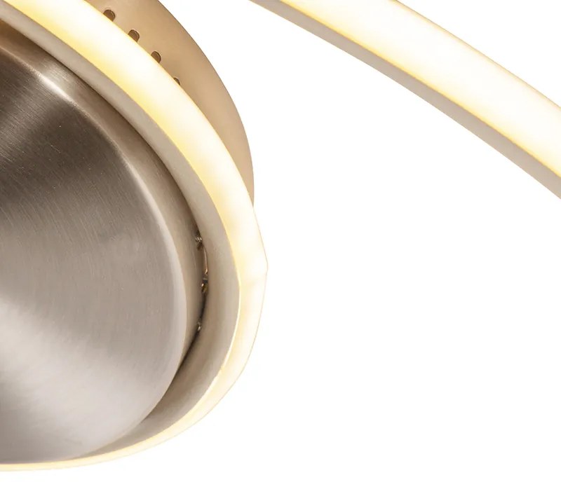 Dizajnové stropné svietidlo oceľ vrátane LED 3-stupňové stmievateľné - Rowan