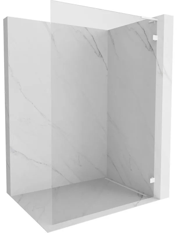 Mexen Lunar L, sprchová stena pravá 120 x 200 cm, 8mm číre sklo, biely profil, 830L-120-000-20-00-P