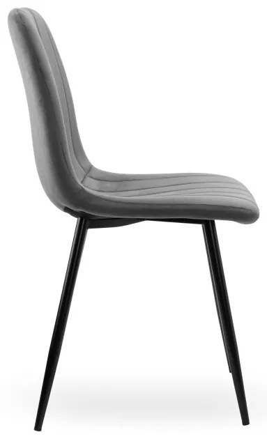 Jedálenská stolička FRESNO VELVET grafitová