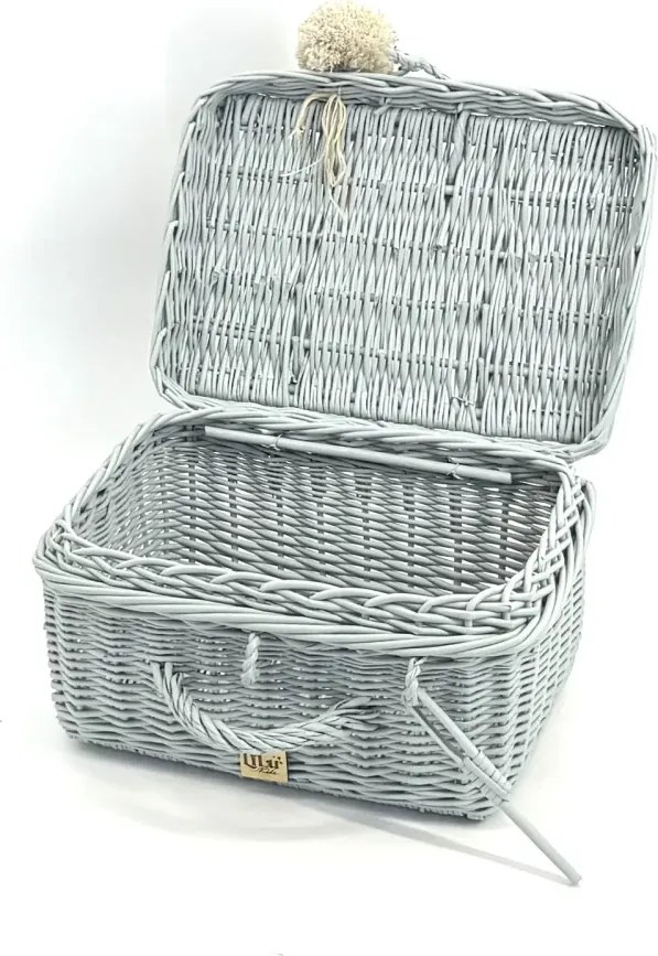 Prútený kufrík - mätová