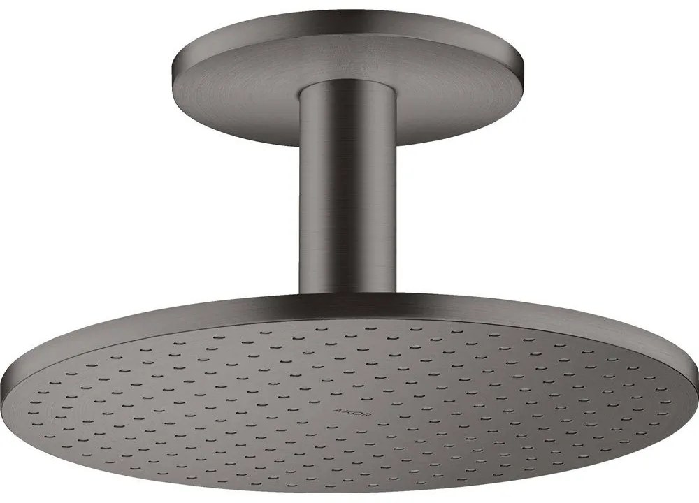 AXOR ShowerSolutions horná sprcha 2jet, priemer 300 mm, s prívodom zo stropu 100 mm, kartáčovaný čierny chróm, 35304340