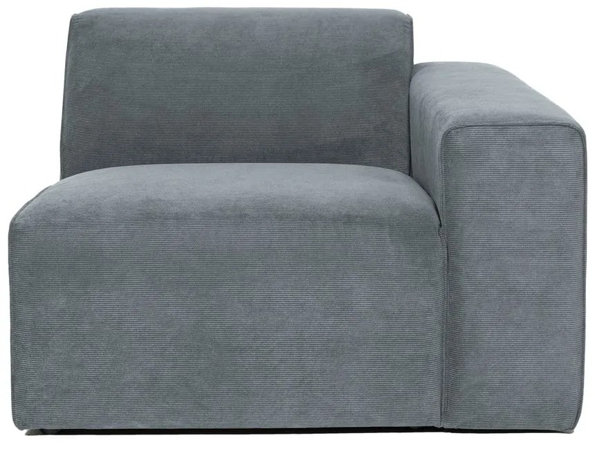 Sivý menčestrový modul pohovky (pravý roh) Sting – Scandic