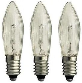 Náhradné žiarovky - E10 55V 3W 3ks - vianocne