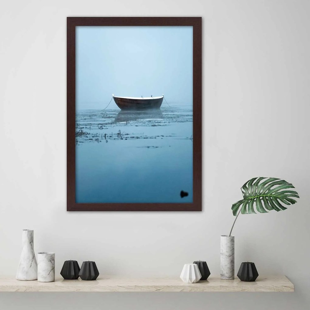 Gario Plagát Loď v hmle Farba rámu: Bez rámu, Rozmery: 30 x 45 cm