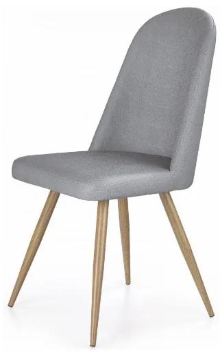 Jedálenská stolička K214 (sivá + dub medový). Vlastná spoľahlivá doprava až k Vám domov. 796630