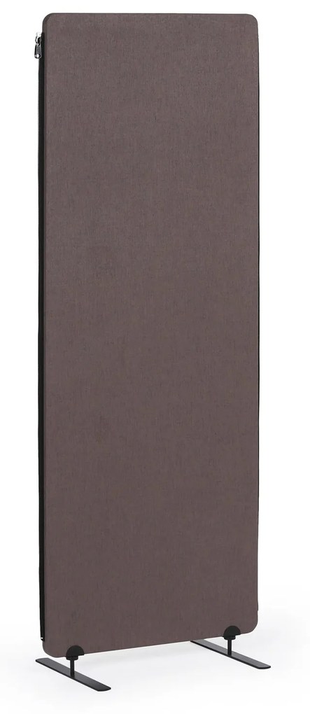 Akustický paraván, deliaca stena 160 x 60 cm, 3 ks v balení, textilný povrch, spojiteľná na zips, hnedá