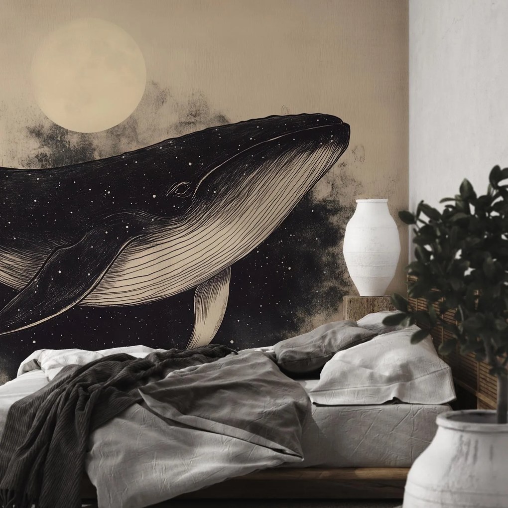 Fototapeta - Veľryba s úplnkom (147x102 cm)