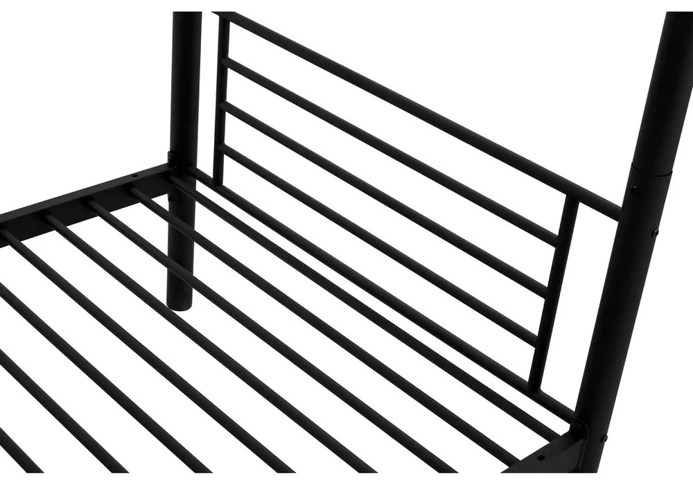 Posteľ Bunky 90 x 200 cm, patrová, čierna
