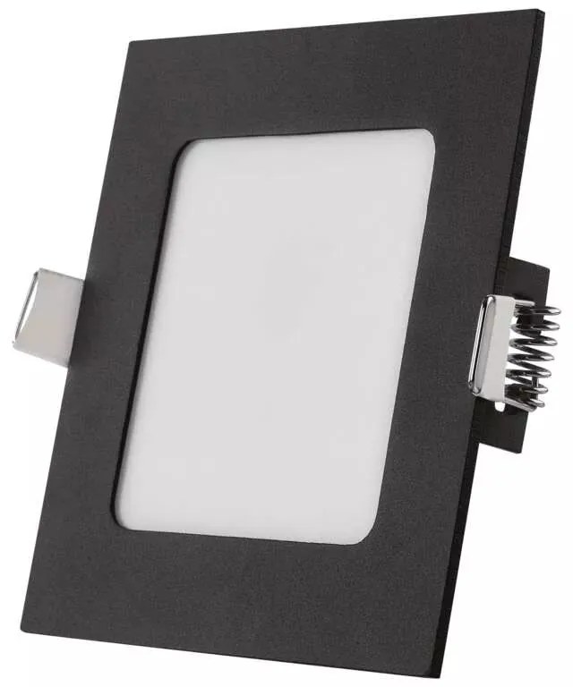 EMOS Čierny vstavaný LED panel hranatý 120 x 120mm 7W CCT Premium ZD2323