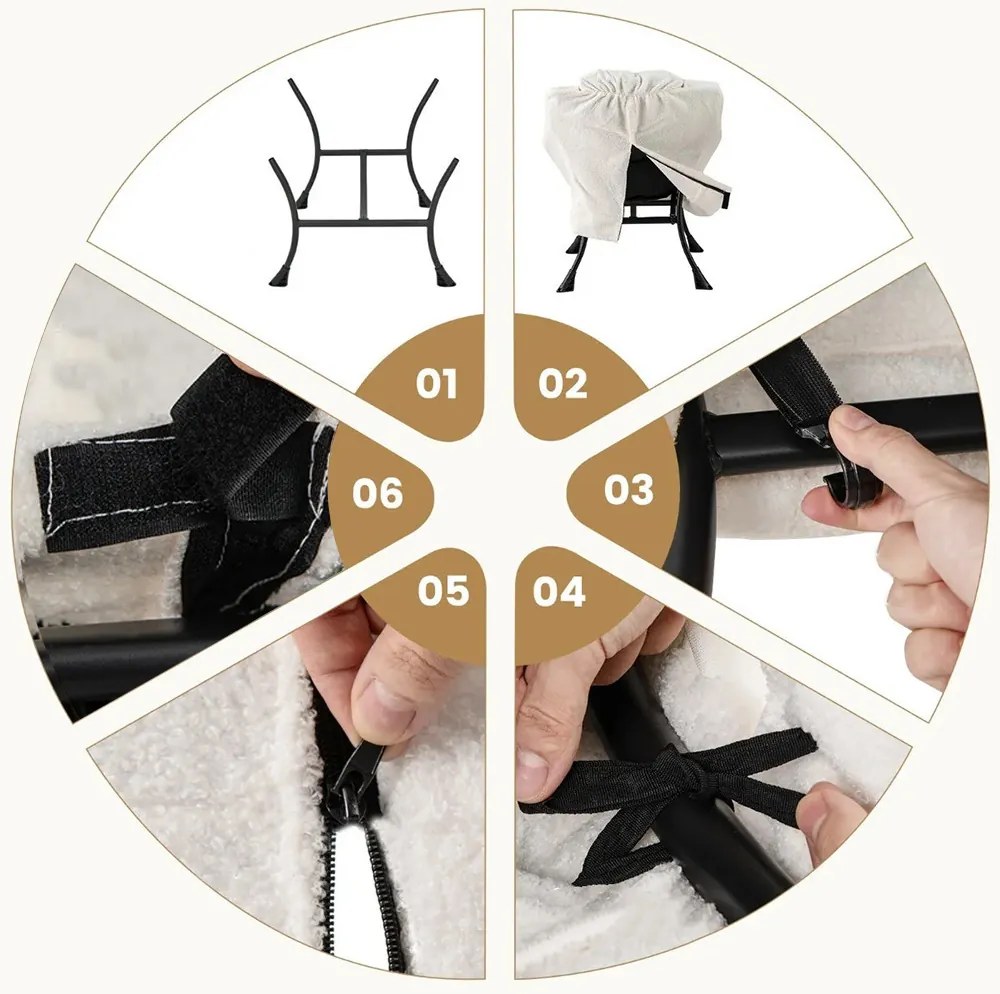 Relaxačné kreslo s podnožkou, biele