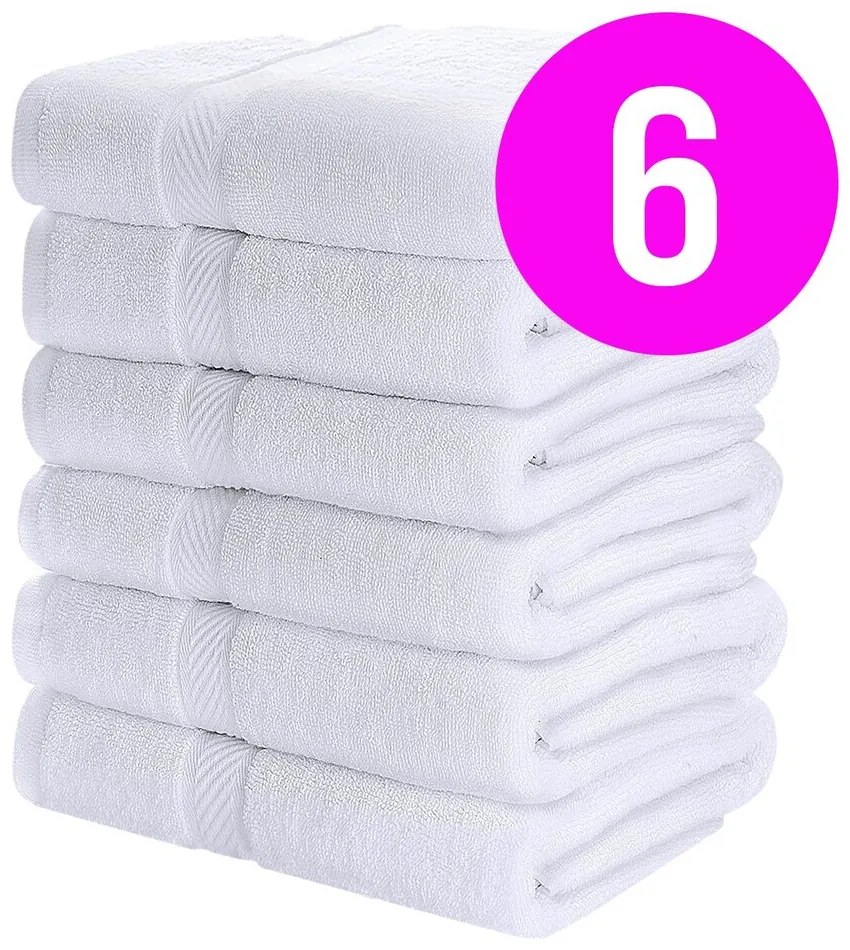 Osuška Homa SETA white 70x140 cm 6 ks