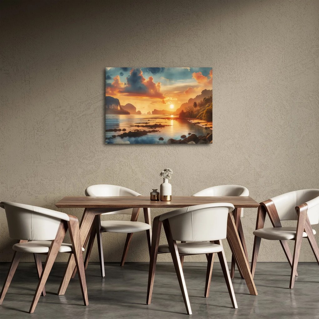 Obraz - Pohľad z pláže (70x50 cm)
