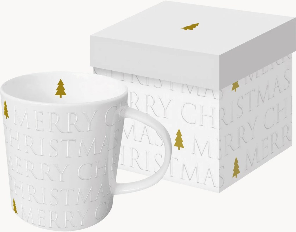 Vianočný hrnček z nového kostného porcelánu Trend
