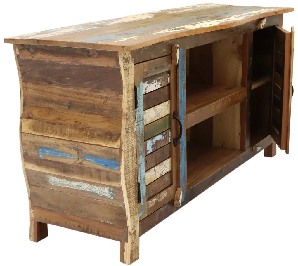 furniture-nabytek.cz - TV stolík masív z recyklovaného mangového dreva 140x70x45
