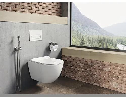 Ovládacie tlačidlo WC Chrome white X01455