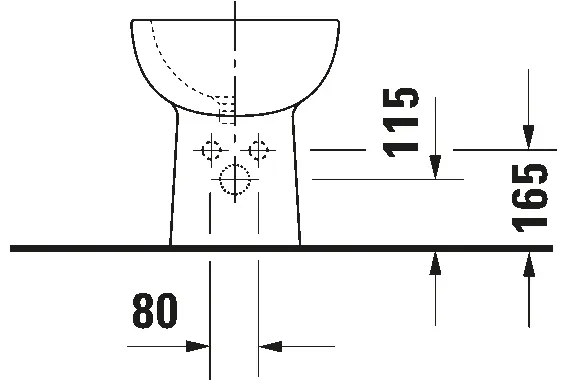 Duravit 22411000002 - Voľne stojaci bidet D-CODE 35,5x52,5 cm keramika/lesklá biela
