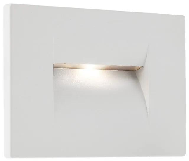 Vonkajšie svietidlo vstavané do fasády REDO INNER biela hliník 9635